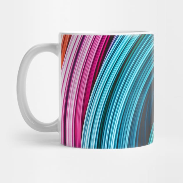 Green, Blue, Pink and Orange Colorful Abstract Art Strands by love-fi